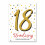 Glitter invitation 18 år, 1 stk. 1