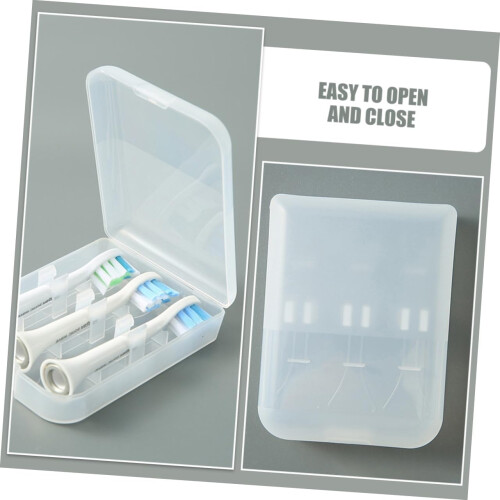Toothbrush Heads Storage Container 4pcs Compact Brush Head Boxes 2