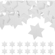 50 estrellas de madera maciza de 4 cm para manualidades, láminas de madera sin acabado para decoración.