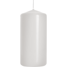 Hvidt cylinderlys 5x10cm 1 stk.