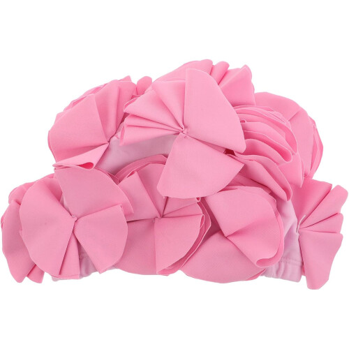 Badekappe mit Blumenmuster für Damen mit langem Haar, geeignet für den Pool
