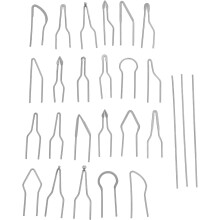 Juego de 26 puntas de alta impedancia para pirograbado, con alambre de 1 mm de diámetro.