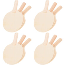 Lot de 12 raquettes de ping-pong en bois Ă monter soi-mĂŞme (25 x 15 cm), raquettes vierges non peintes.