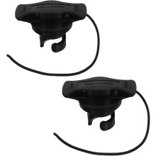 2 válvulas de aire para botes inflables con tapas de TPU y tapones de cuerda para kayak (repuesto)