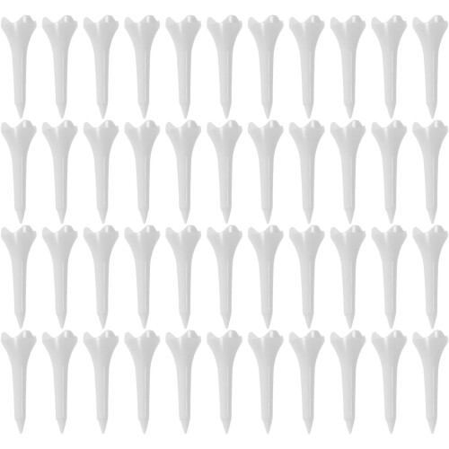 Plastgolftees for økt holdbarhet og minimert siderotasjon