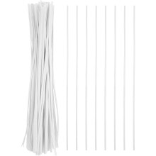 200 Stück Baseballkappen-Formstreifen, weißes Vliesfutter, 6,5 mm breit, 50 cm lang, wiederverwendbare Kappenversteifung