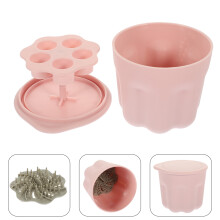 1Set Roze Make-Up Borstel Reinigingskom Met Praktische Mat