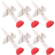 Verstelbare tee-hoogte-insteller, 6 stuks, rode plastic golfaccessoires voor beginners, professionals en gebruik op de driving range.