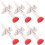 Adjustable Golf Tee Height Setter 6Pcs Red Plastic Golf Accessories for Beginners Pros Driving Range Use 1
