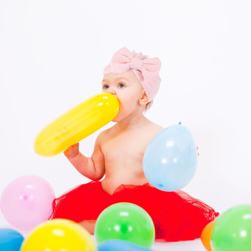 Roze Baby Bonnet Pasgeboren Met Strik 2