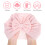 Roze Baby Bonnet Pasgeboren Met Strik 6