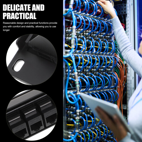 24-Poorts Wallmount Patch Panel Met Kabelbeheer En Gouden Contacten 2