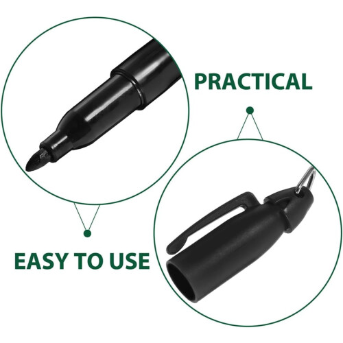 Ensemble de 6 marqueurs de balles de golf avec clip en fer noir 2