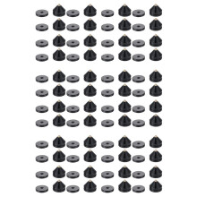 48 Set Piedini per Altoparlanti Piedini nel Lega di Alluminio Punte nel Metallo Cono Piedino per Piedi Nero