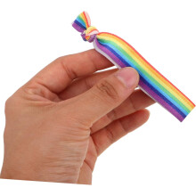50 élastiques à cheveux noués arc-en-ciel pour garçons et filles