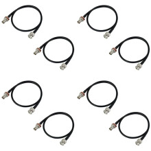 Cabo de Extensão de Antena de Microfone Sem Fio de 2 Pés com Conector BNC, Pacote com 8 para Sistemas de Montagem em Rack