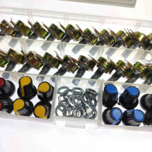 Kit de Potenciómetro de 40 Piezas con Perillas B5K 10K 20K 50K 100K Interruptor de Potenciómetro de Eje Único de 15 mm
