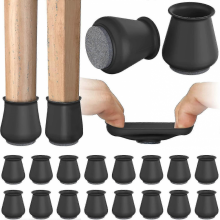 16 protections de sol pour pieds de chaise, embouts en silicone antidérapants en feutre pour protéger les sols et les meubles.