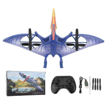Dron cuadricóptero RC compatible con niños - Juguete de avión de juguete con forma de pterosaurio y dinosaurio de 2,4 GHz (mayor