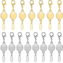 cierres magnéticos de acero inoxidable para joyería, collar magnético con cierre chapado en plata