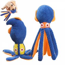 2 stuks pluche hondenspeeltjes van stof, bijtbestendig, met geluid, pluche octopus, kauwspeeltje voor honden