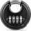 4 Digit Combination Disc Padlock with Hardened Steel Shackle Combo Lock for Sheds, Storage Unit 1