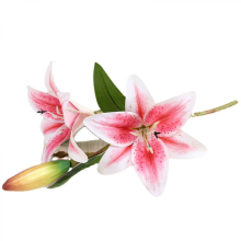 Fiore artificiale decorativo per la casa, regalo con ramo corto, giglio finto