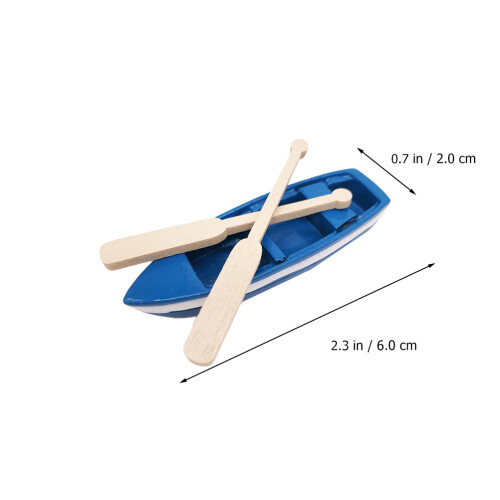 3Sets Miniatuur Boot Decor Met En Roeispanen 1