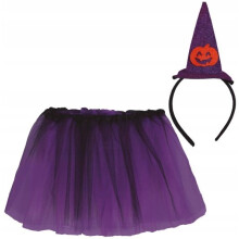 Kostumesæt Lilla Heks Heks Halloween Karnevalsbal