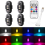 4PCS ασύρματα φώτα LED στροβοσκόπιο με τηλεχειριστήριο, 8 χρώματα USB Charing αδιάβρ 1