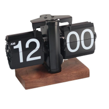 Horloge numérique à bascule rétro automatique, à piles, pour la décoration de la maison, du salon ou du bureau.