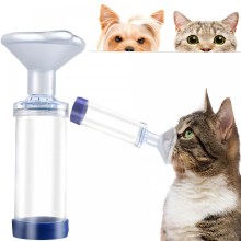 inhalator med spacerkammer til astma hos hunde og katte