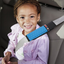 1St Blauwe Leren Gordelbeschermer Autostoel Accessoire