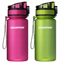 Aquaphor City 350ml filterpatronflaske to pink og grøn