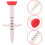 Adjustable Golf Tee Height Setter 6Pcs Red Plastic Golf Accessories for Beginners Pros Driving Range Use 8