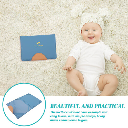 1Leather Birth Certificate Protector Duurzaam Hoesje Baby