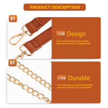1Set Handmade DIY Shoulder Bag Kit Bruin PU En Ijzeren Onderdelen