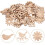 Flor árvore madeira cortes madeira inacabada 50pcs borboleta e decorações 2