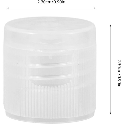 50Pcs Screw-in Plastic Toothpaste Caps with Flip-Top Lid, 20-Thread PP Covers 1
