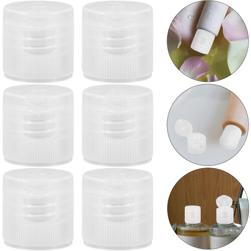 50Pcs Screw-in Plastic Toothpaste Caps with Flip-Top Lid, 20-Thread PP Covers 2