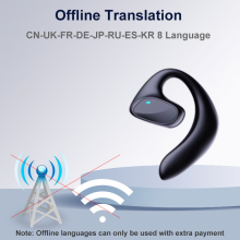 Écouteurs intra-auriculaires M8 144 langues avec réduction du bruit et traducteur vocal intelligent, casque Bluetooth TWS