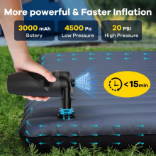 Kompatibel med 20PSI elektrisk luftpumpe, elektrisk oppblåser, med 7 luftdyser og adapter, 2-i-1 hurtigoppblåser/tømmer for oppblå