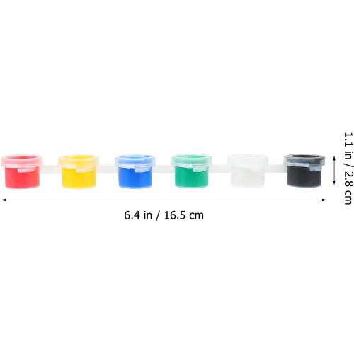 50pcs 6-in-1 Empty Acrylic Paint Pots Plastic Paint Strips Pod Storage Containers 1