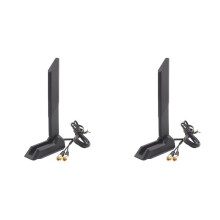 2X Externe WiFi 6 6E Tri-Band Antenne 6GHz 5.8GHz 2.4GHz Magnetische Basis Vervangende Antenne voor PC Desktop Computer