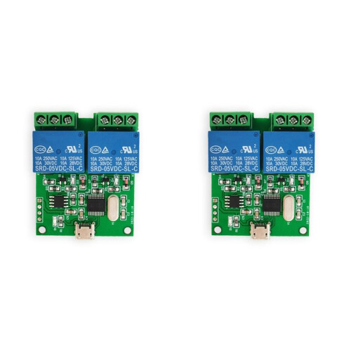 2X LCUS-2 Type 2 Way USB Relay Module USB Intelligent Control  Computer Serial Port USB Control Relay