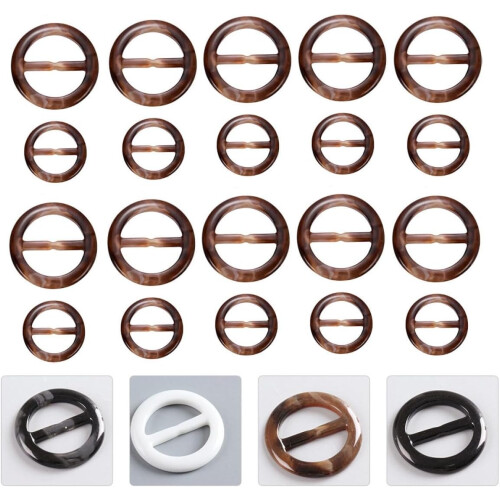 40pcs round Resin Buckles Set with 2.5cm and 3cm Inner Diameter