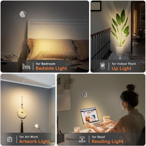 Reading LED Light - 12V LED Light Interior Rotatable Wall Light Reading Spotlight for Bedside Lamp, Hallway 2