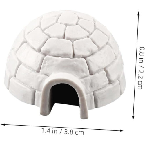 8pcs Plastic Igloo Model Ice House Decorations Cartoon Igloo Simulated Figures 1