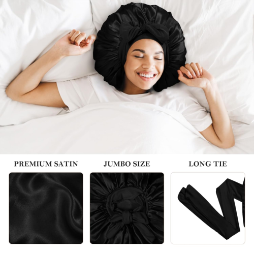τεμάχια σατέν καπέλο ύπνου, Sleep Silk Bonnet Wide Band σατέν καπέλο ύπνου Silk Night Sle 1
