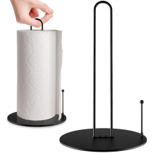 Lot de 2 porte-essuie-tout noirs de comptoir, support porte-essuie-tout style ferme